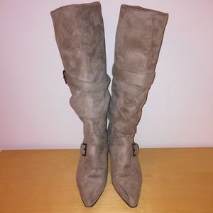 Gray boots